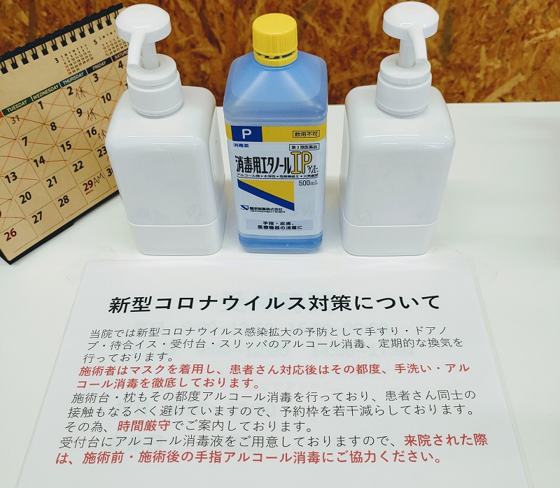 新型コロナウイルス対策について